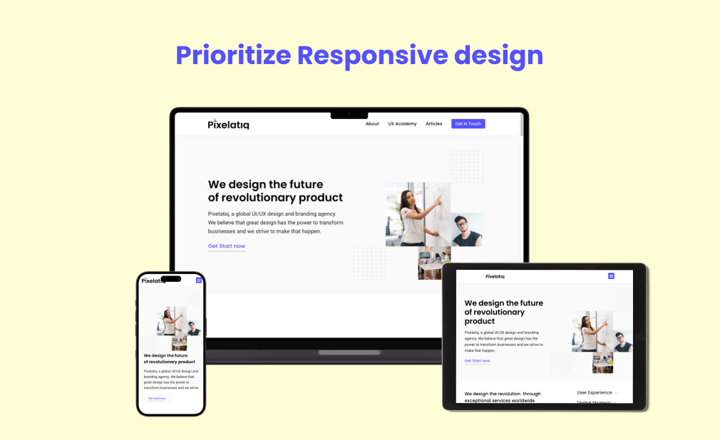 Prioritize Responsive Design in Screen Design