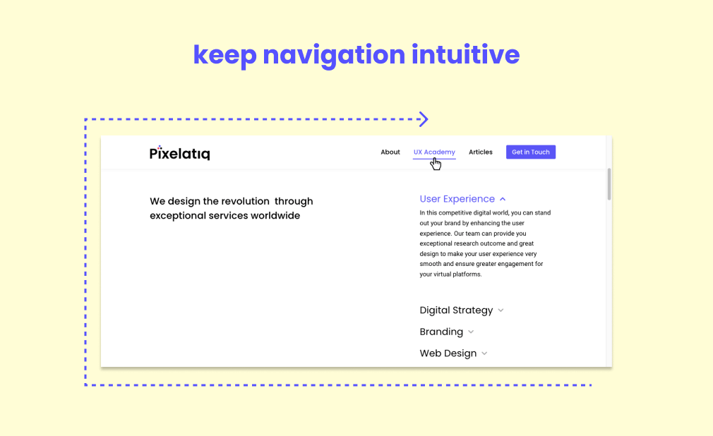 Keep Navigation Intuitive in Screen Design